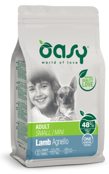 Oasy/Oasy_one-animal-protein-adult-small_mini-agnello_Zwärgehüsli-Shop.png
